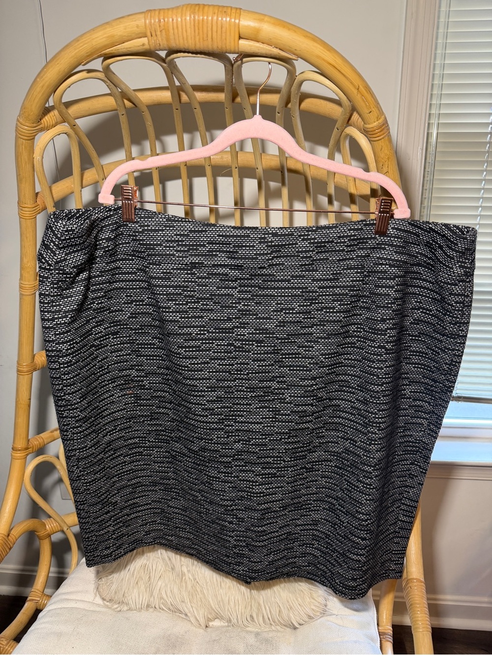 Lane Bryant Stretch Knit Pencil Skirt Women's Plus Size 26 Unlined Zip Career